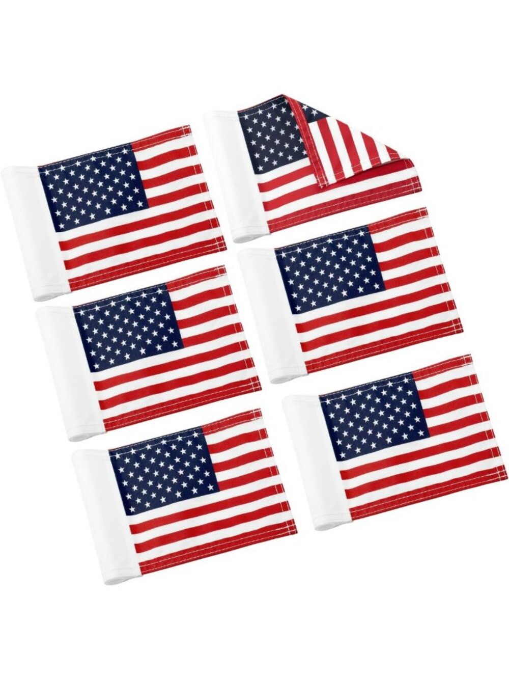 Mini Golf Flags Set - Double-Sided, 6 Pack, 6x8 in, Perfect for Golf Courses